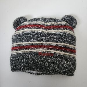 ROOTS | Cabin baby toque beanie hat  red gray stripes